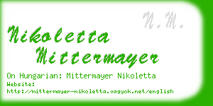 nikoletta mittermayer business card